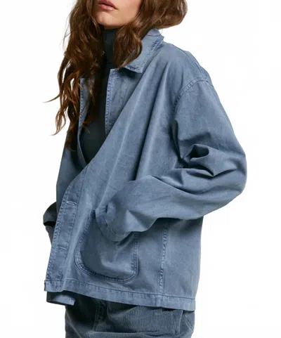 Asher Parker Utility Jacket In Blue