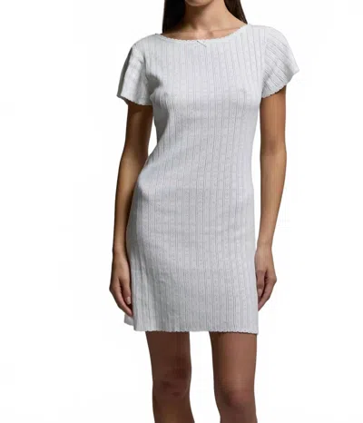 Asher Piper Pointelle Dress In White