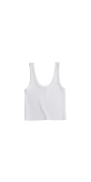 Asher Raya Crop Tank In White