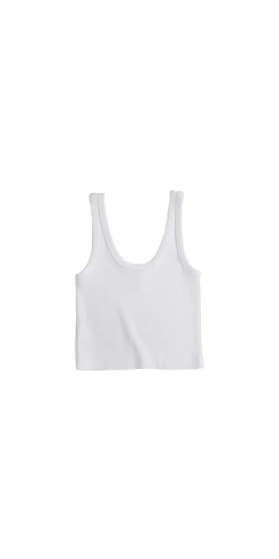 Asher Raya Crop Tank In White