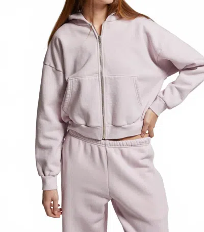 Asher Rosie Zip Hoodie In Dusty Lilac In Pink