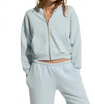 Asher Rosie Zip Hoodie In Ice Blue