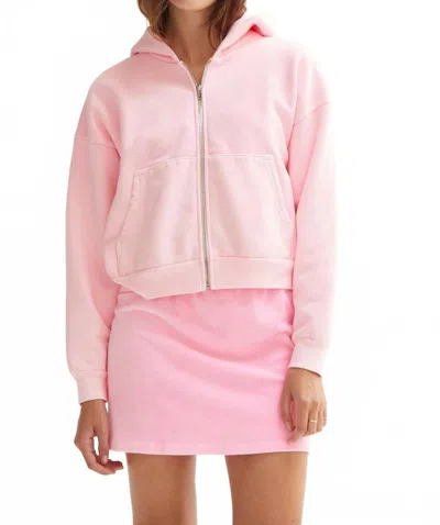 Asher Rosie Zip Hoodie In Neon Pink
