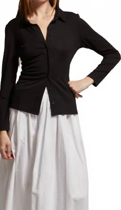 Asher Sari Shirt In Black In Brown