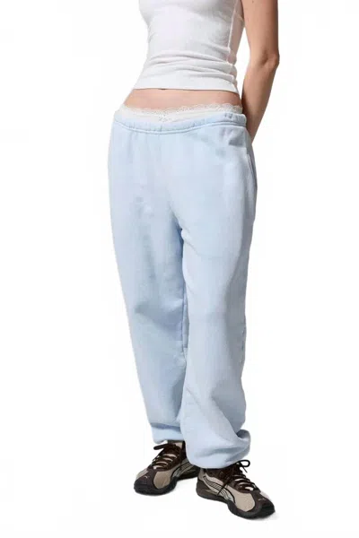 Asher Sebi Intentionally Oversized Sweatpant In Drizzle In Blue