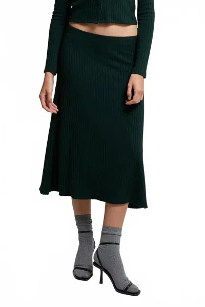 Asher Sedona Flare Skirt In Forest In Green