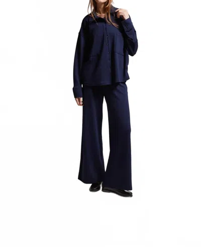 Asher Shelby Interlock Shirt In Navy In Blue