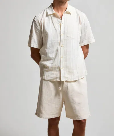 Asher Silas Fleece Short In Bone In Gray