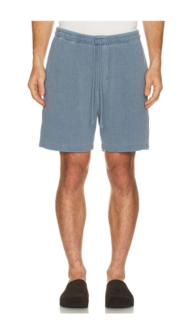 Asher Silas Waffle Short In Blue