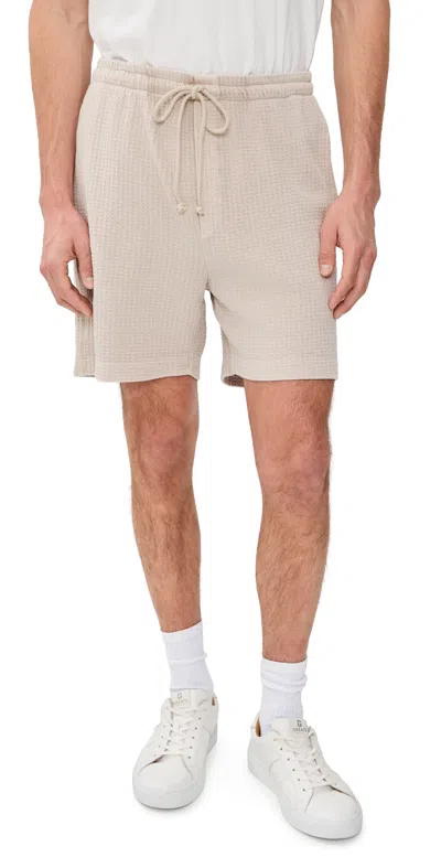 Asher Silas Waffle Shorts 5.5 Bisque In Neutral