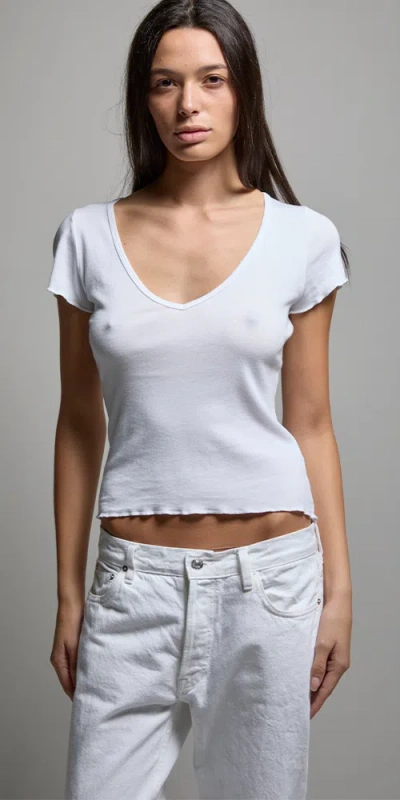 Asher Vicki V-neck Tee In Blue