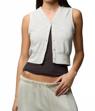 Asher Vida Vest In Oat Heather In White