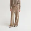 Asher Yazmin Velour Pant In Latte In Multi