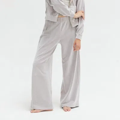 Asher Yazmin Velour Pant In Lilac In Blue
