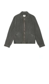 Asher Zed Zip Cotton Twill Jacket In Black
