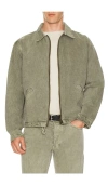 Asher Zed Zip Cotton Twill Jacket In Green