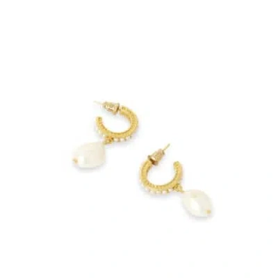 Ashiana Meera Pearl Earrings In Gold