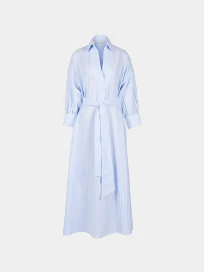 A.shirt A. Shirt Cordelia Linen Dress Size: M In Blue
