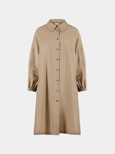 A.shirt A. Shirt Irene Linen Shirt Dress Size: M In Green