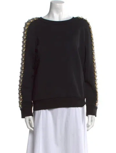 Pre-owned Ashish Bateau Neckline Long Sleeve Sweatshirt In Black