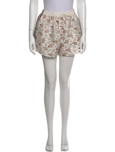 Pre-owned Ashish Floral Print Mini Shorts In Gray