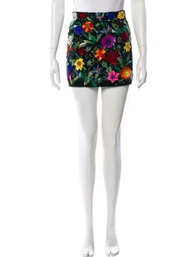 Pre-owned Ashish Floral Print Mini Skirt In Multi