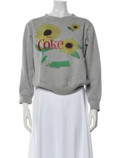 Pre-owned Ashish Graphic Print Crew Neck Sweatshirt In Grey