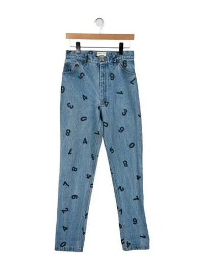 Pre-owned Ashish High-rise Straight Leg Jeans In Blue
