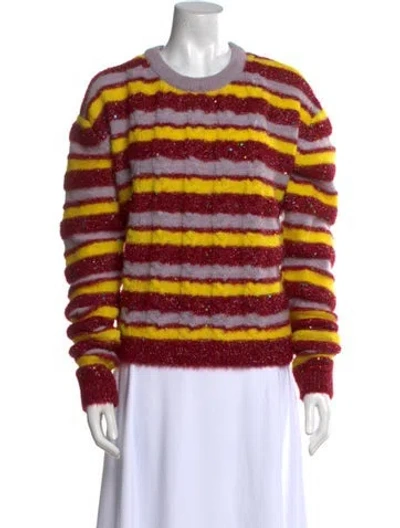 Pre-owned Ashish Mohair Striped Sweatshirt In Purple