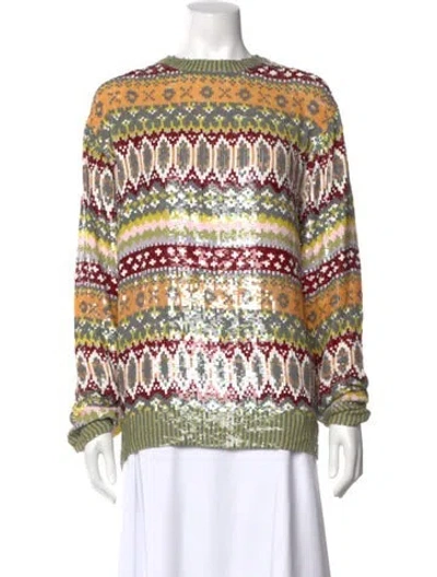 Pre-owned Ashish Patterned Crew Neck Sweatshirt In Multi