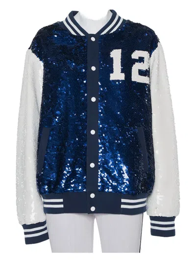 Pre-owned Ashish  Sequinned Ribbed-trim Bomber Jacket