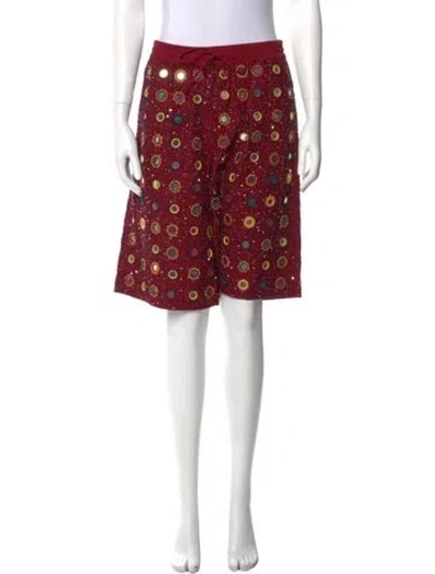 Pre-owned Ashish Printed Knee-length Shorts In Red
