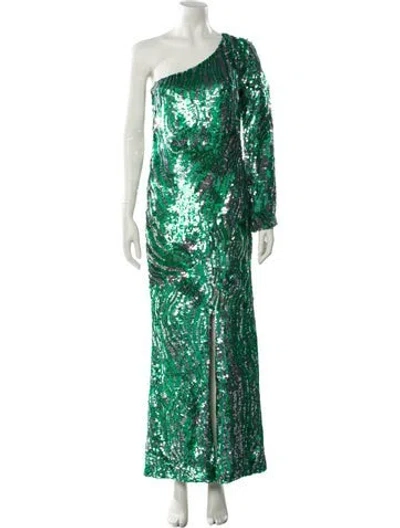 Pre-owned Ashish Printed Long Dress In Green