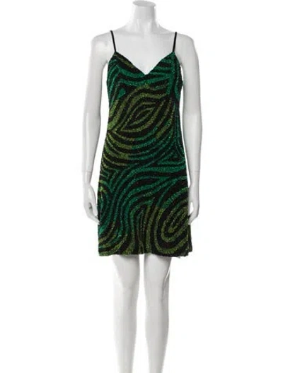Pre-owned Ashish Printed Mini Dress In Black