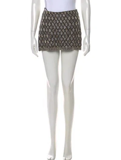 Pre-owned Ashish Printed Mini Skirt In Blue