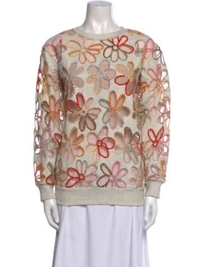 Pre-owned Ashish Printed Scoop Neck Sweatshirt In Neutral