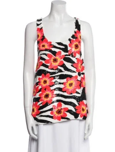 Pre-owned Ashish Printed Scoop Neck Top In Multi