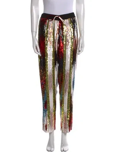 Pre-owned Ashish Printed Straight Leg Pants W/ Tags In Multi