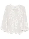 Ashish Sequin Blouse In White