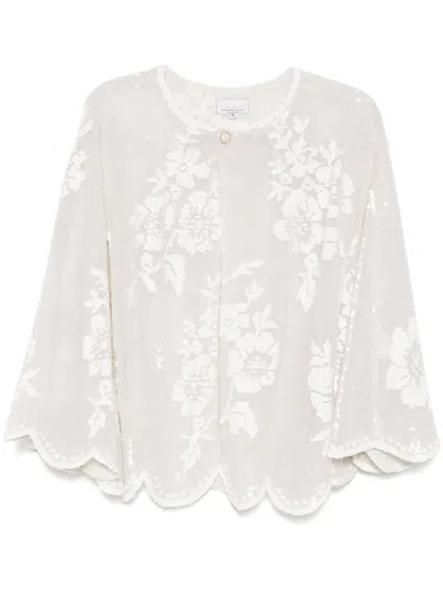 Ashish Sequin Blouse In White
