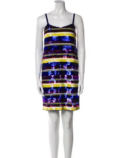 Pre-owned Ashish Sequin Mini Dress In Multi