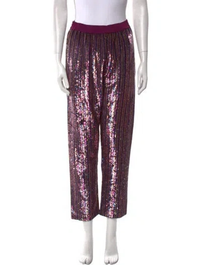 Pre-owned Ashish Sequin Straight Leg Pants In Multi