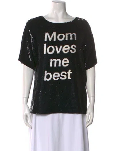 Pre-owned Ashish Silk Graphic Print T-shirt In Black