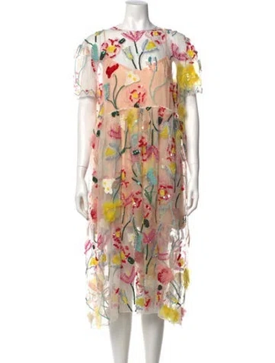Pre-owned Ashish Silk Midi Length Dress In Multi