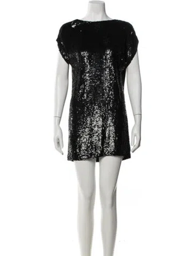 Pre-owned Ashish Silk Mini Dress In Black