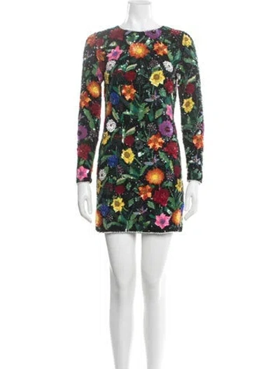 Pre-owned Ashish Silk Mini Dress In Green