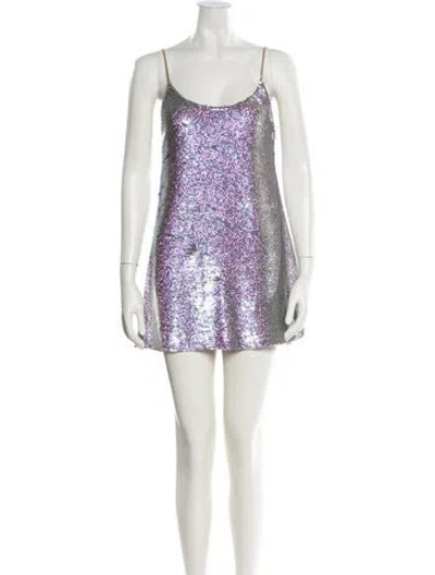 Pre-owned Ashish Silk Mini Dress In Neutral