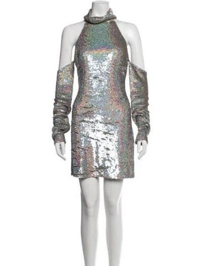 Pre-owned Ashish Silk Mini Dress In Neutrals