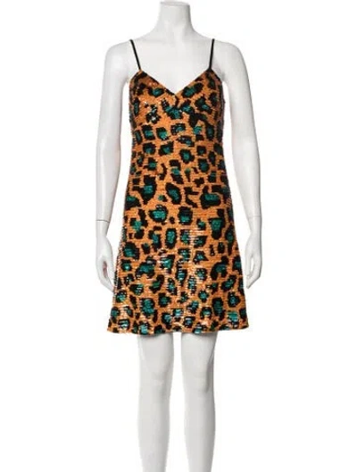 Pre-owned Ashish Silk Mini Dress In Orange
