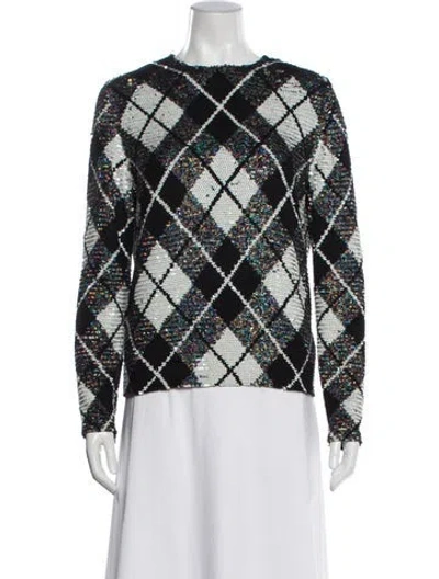 Pre-owned Ashish Silk Plaid Print Top In Multi